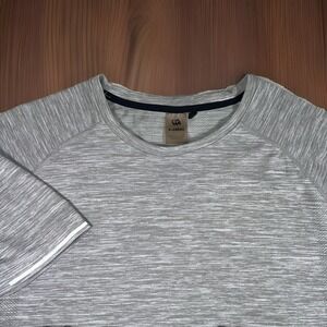 VRST Accelerate Run Warm Crew Shirt Men XL Heather Gray 4 Way Stretch Reflective